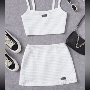 SHEIN 2 piece mini skirt outfit